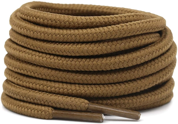 GRAH SANGRAH® (2 Pair) Shoelaces for Thick Round Climbing, Hiking, Boot, Running , Sport Shoes Laces  - 120 cm, Light Brown